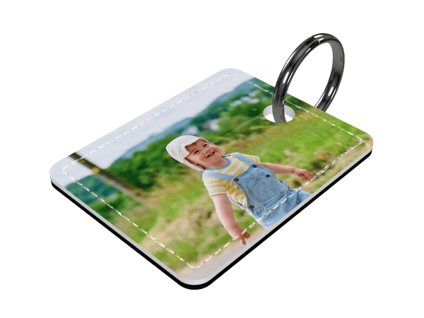 Llavero con foto Llavero rectangular con la foto de un niño