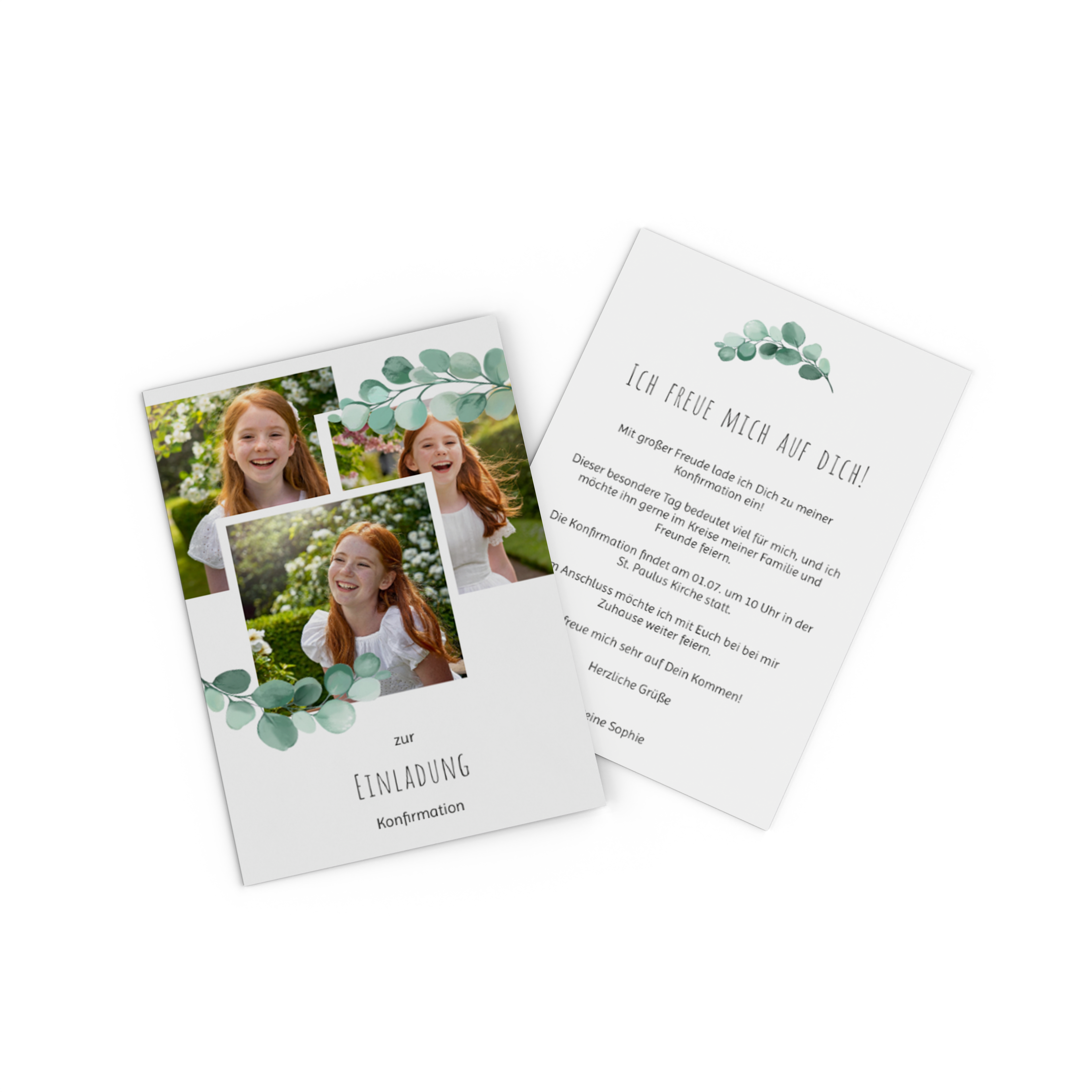 Fotokarte als Weihnachtskarte mit Familienfoto