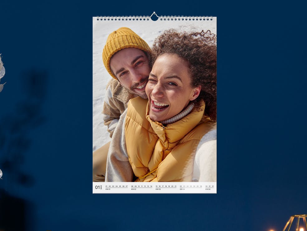 Wandkalender gestalten Pixum Wandkalender A3 im Hochformat mit einem winterlichen Foto