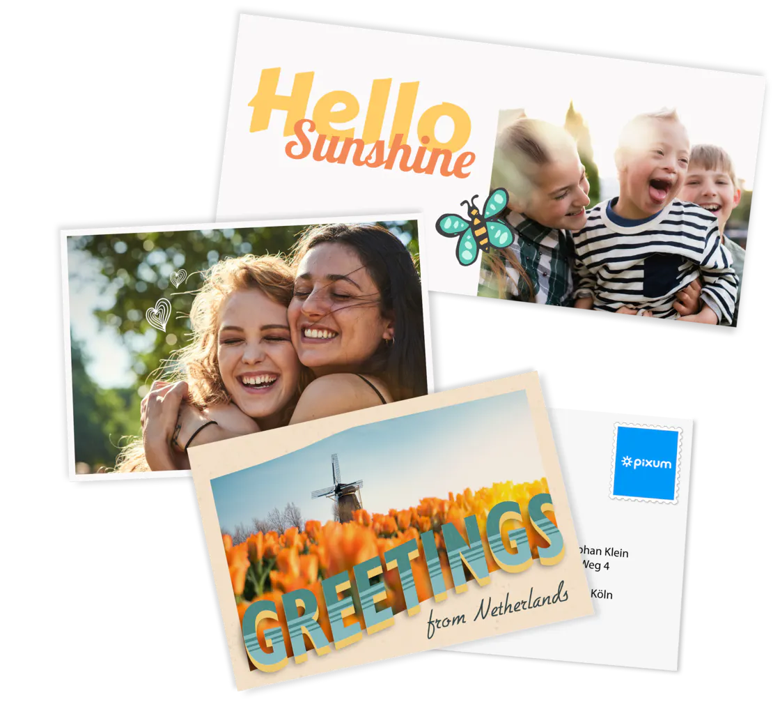 Send postcards from the app