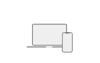 Vector illustration of a laptop and a smartphone