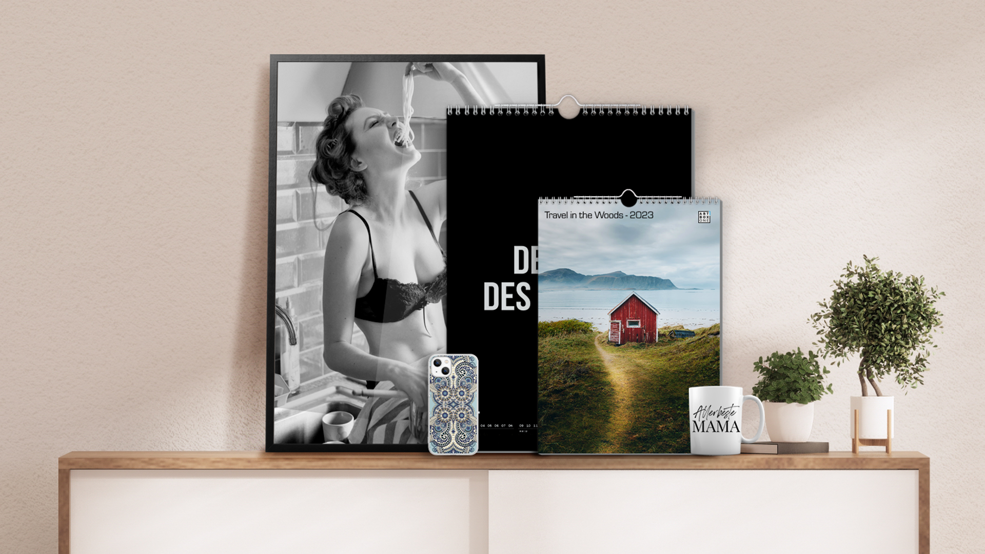 Gaver fra artboxONE med kreative texter und designs 