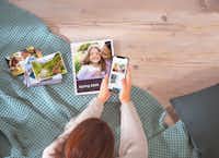 Creazione dei prodotti con foto direttamente nell'app Pixum. Creazione dei prodotti con foto direttamente nell'app Pixum.