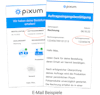 Screenshot der Pixum Auftragsbestätigung mit Auftragsnummer