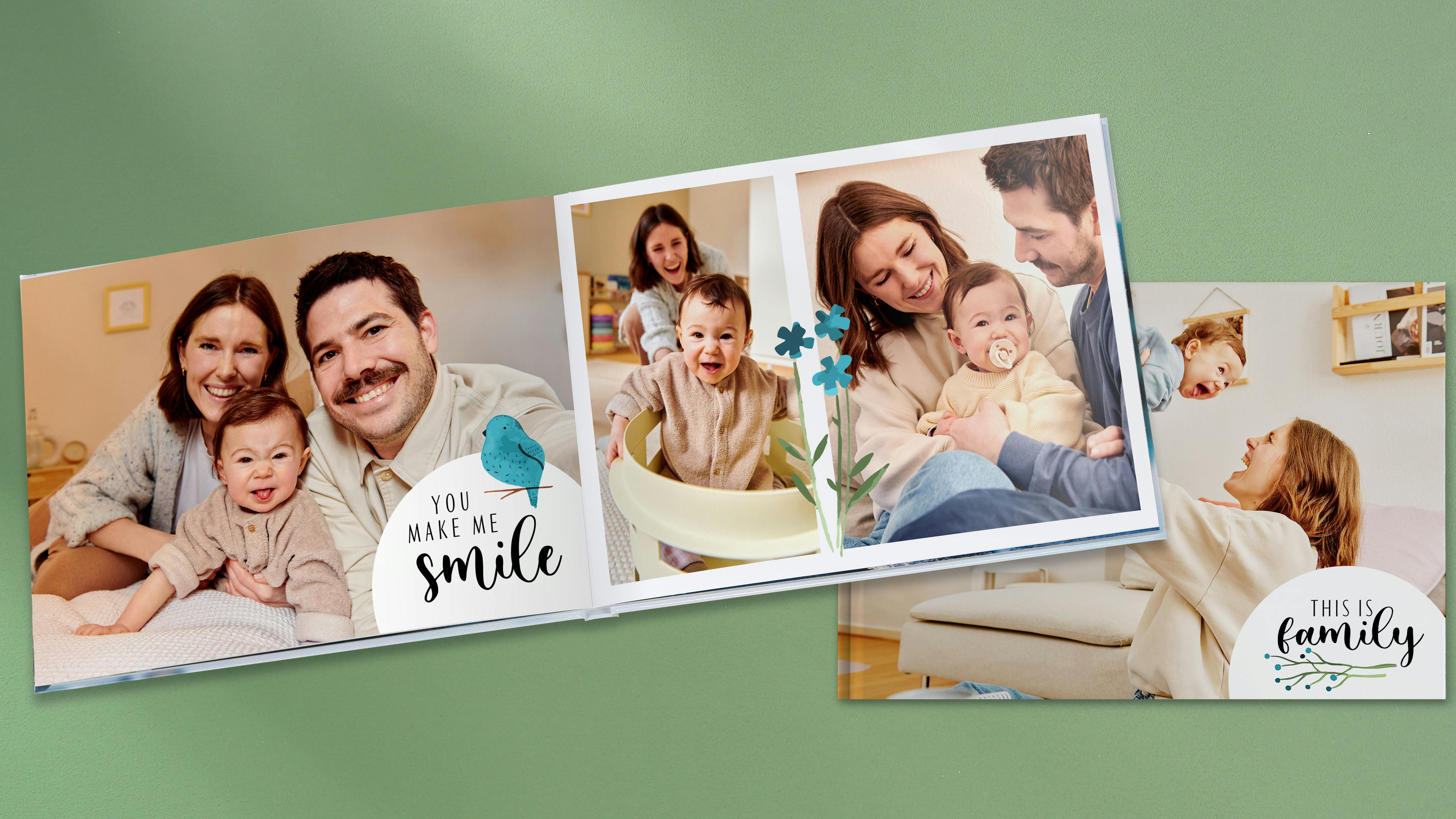 Pixum Fotobuch in klein und quer Pixum Fotobuch in klein und quer mit Familienmotiv