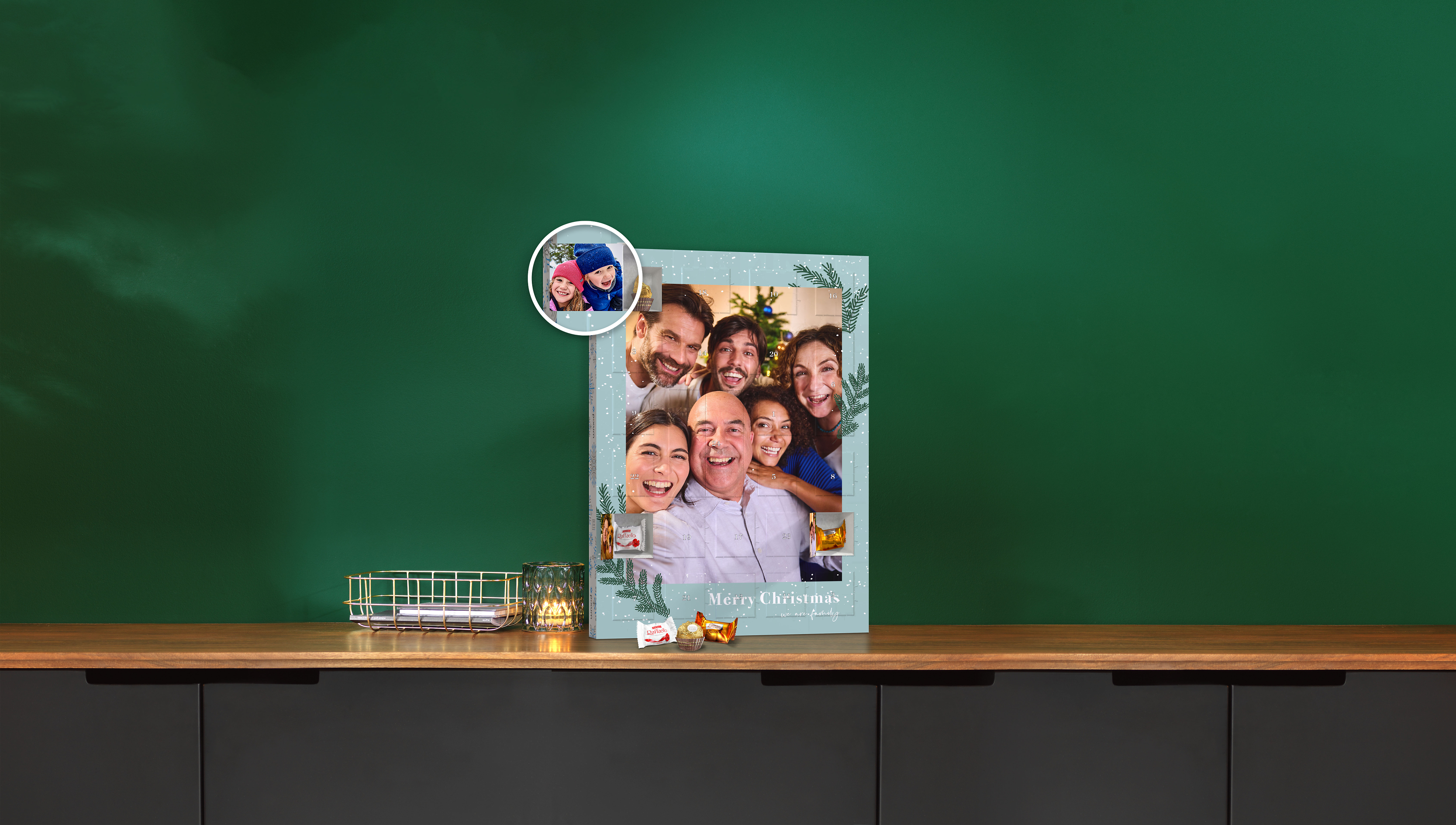 Pixum photo calendar with ferrero chocolates