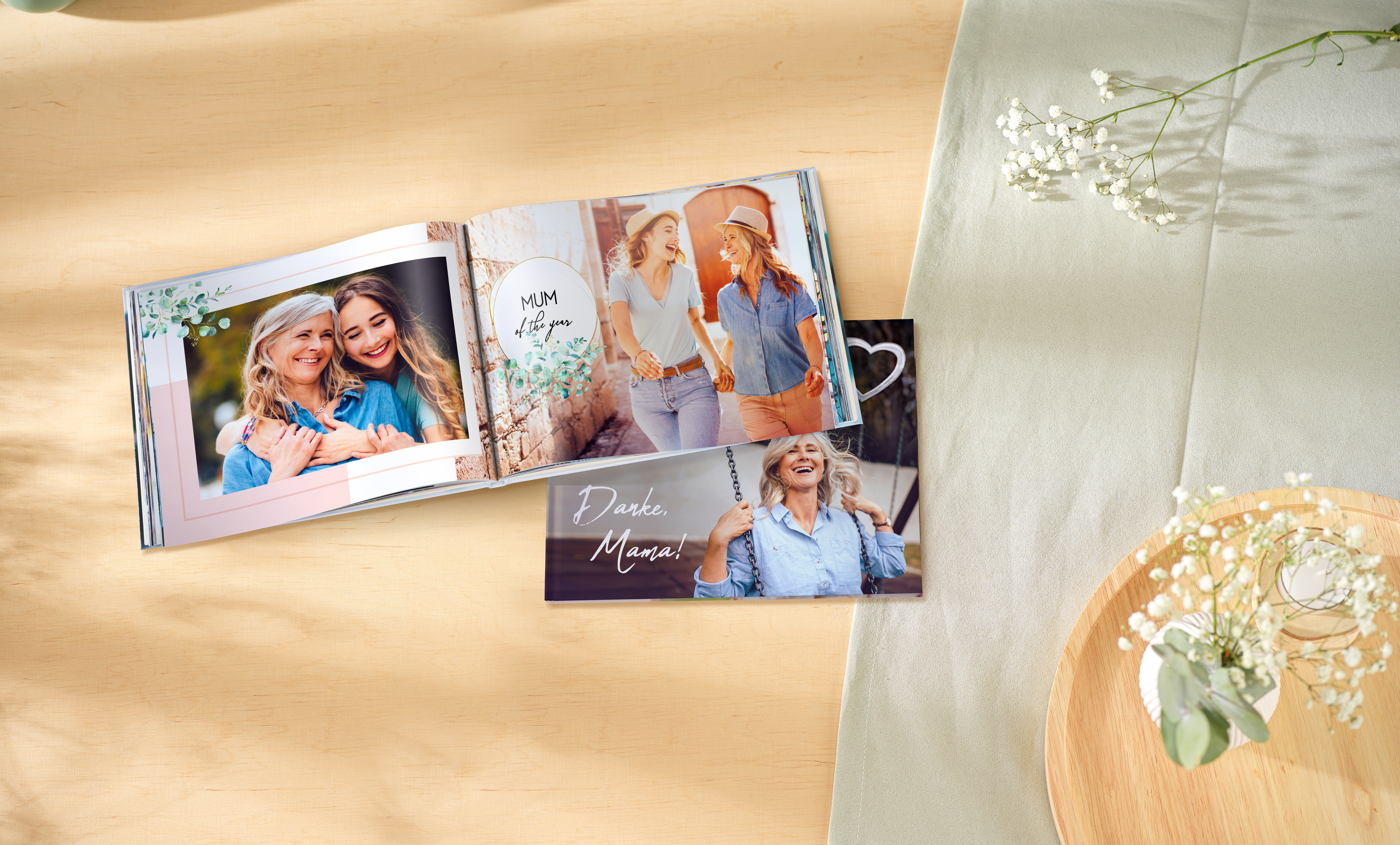 Pixum fotoboek liggend met Moederdag foto's