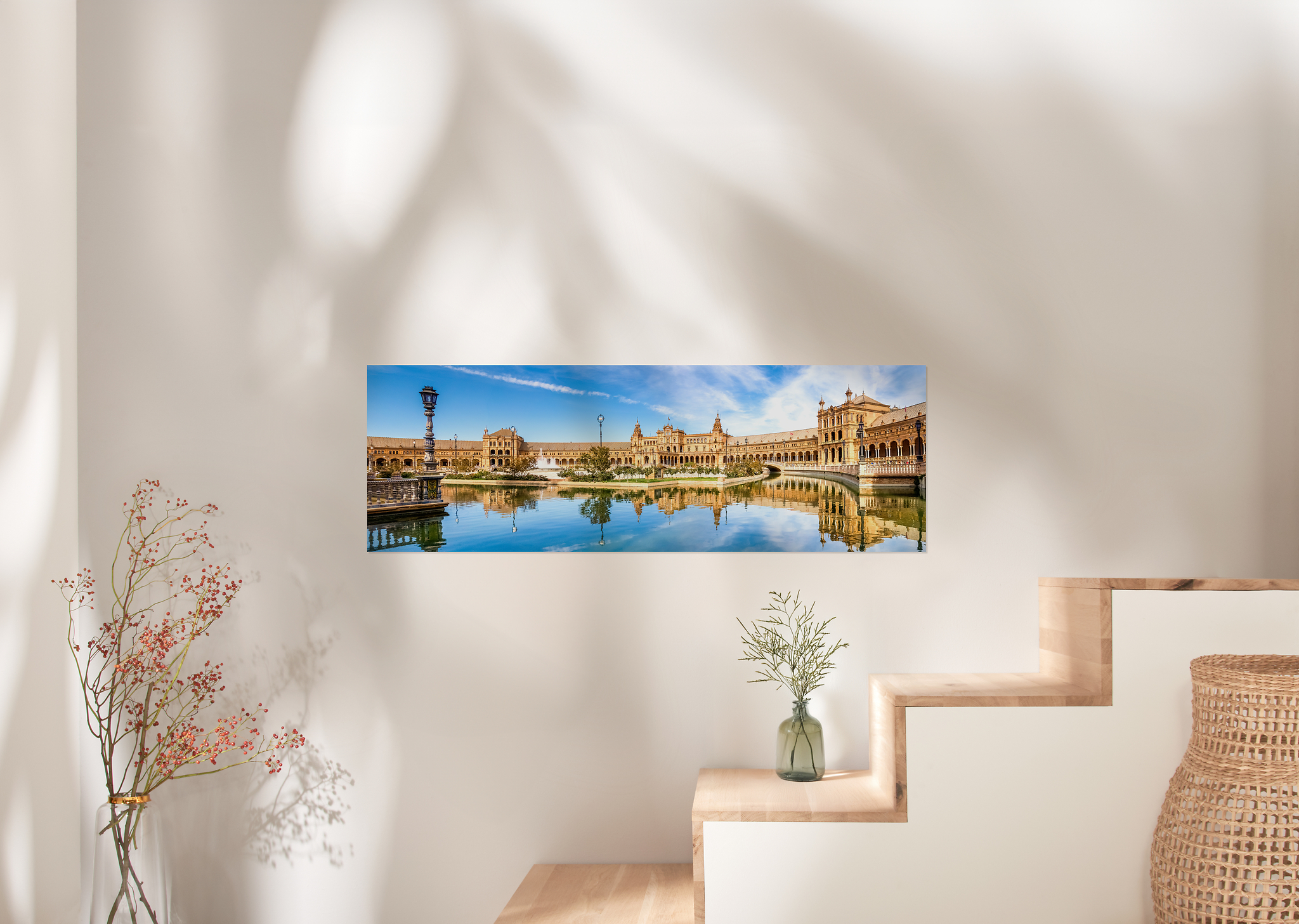 Panoramaposter met een foto van een stad