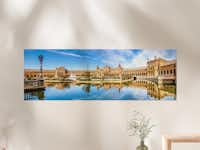 Panoramaposter met een foto van een stad Panoramaposter met een foto van een stad