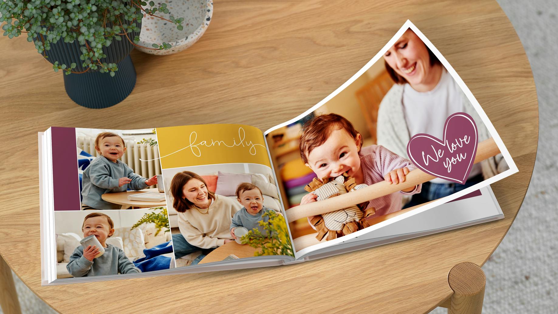 Pixum Fotoboek in liggend formaat met babyfoto's