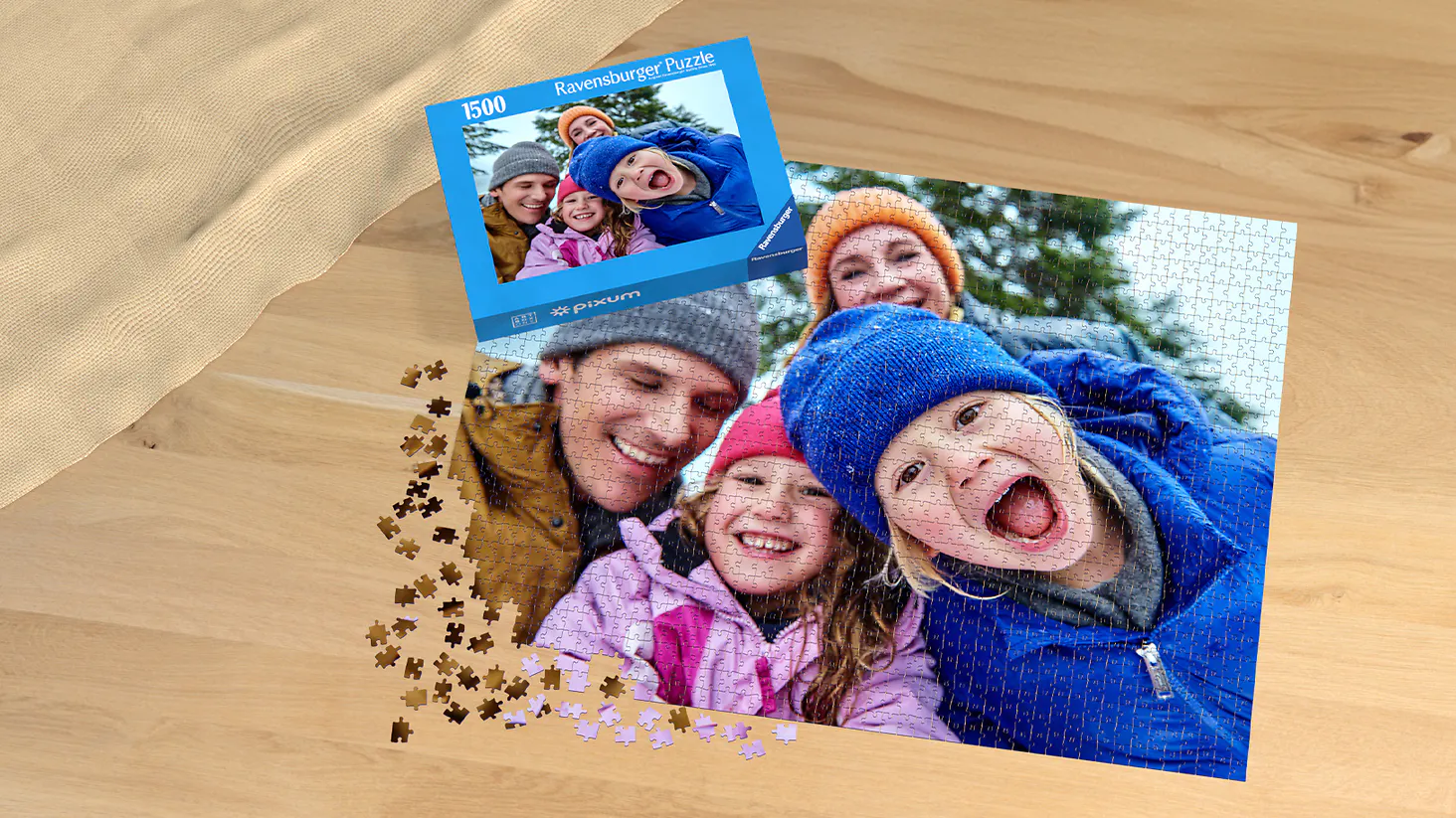 Ravensburger Fotopuzzle mit einem Familienbild Ravensburger Fotopuzzle mit einem Familienbild