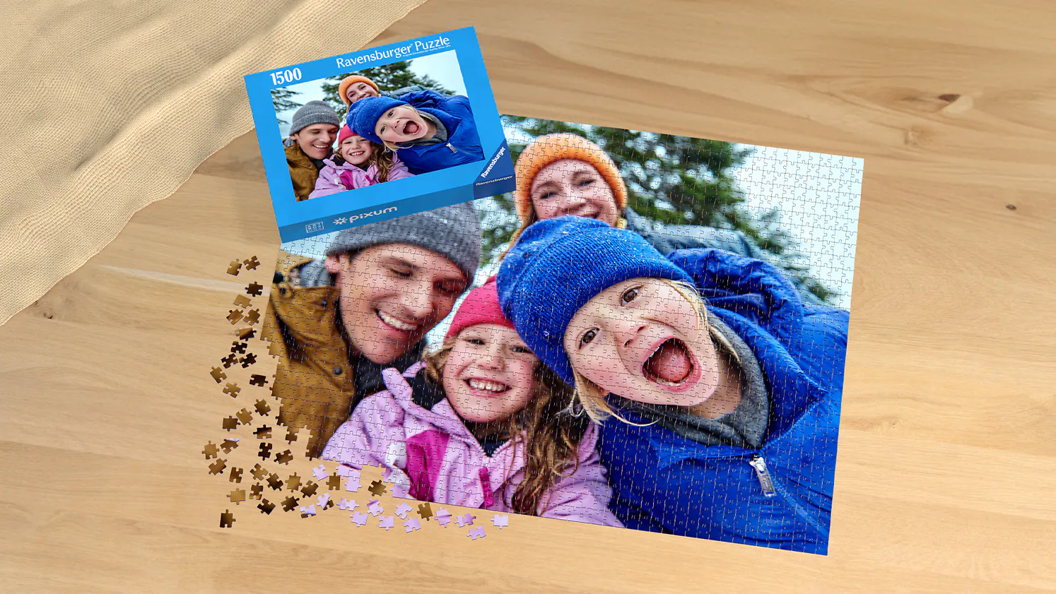 Ravensburger Fotopuzzle mit einem Familienbild Ravensburger Fotopuzzle mit einem Familienbild