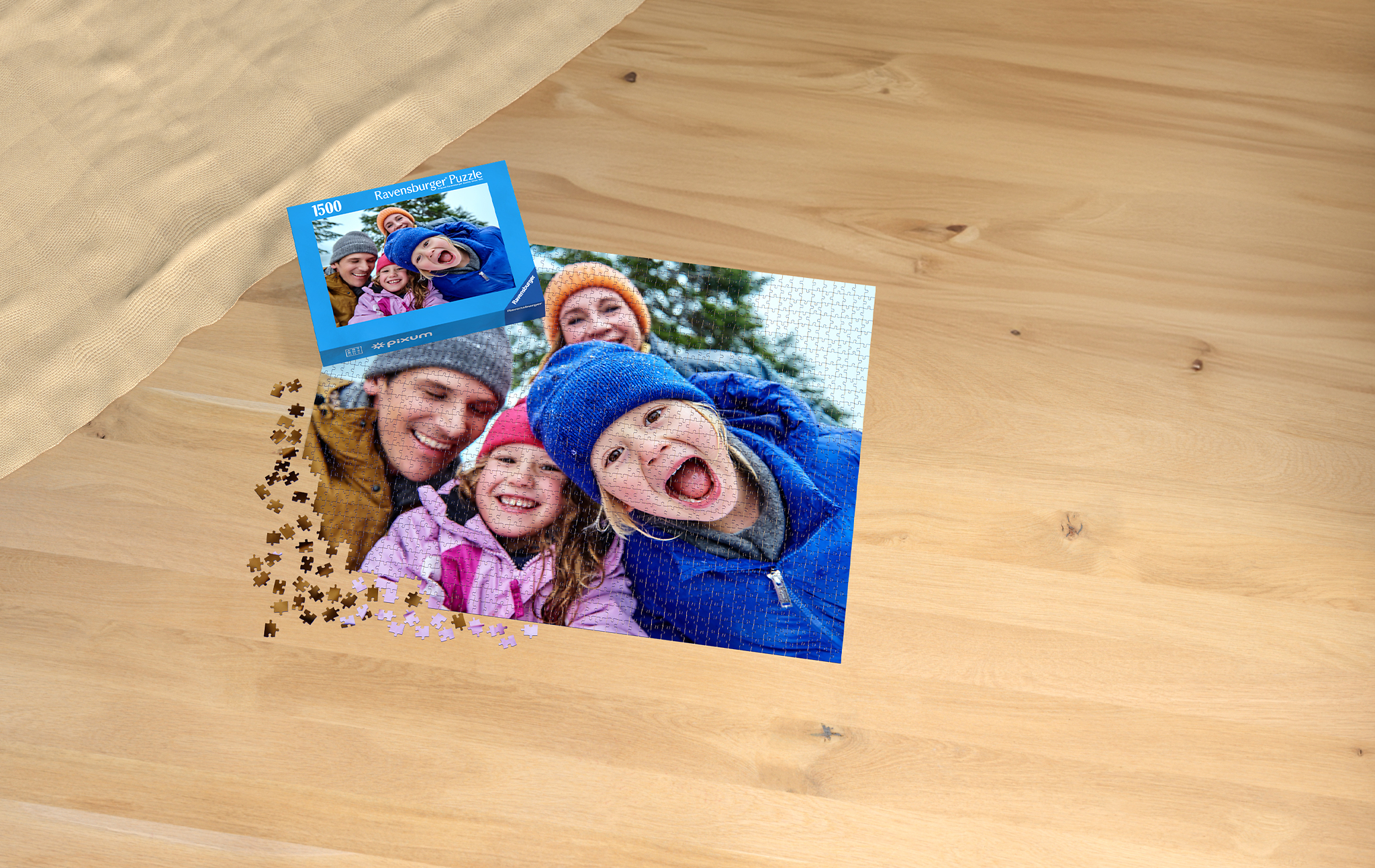 Ravensburger photo puzzle with family photo