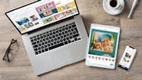 Pixum Bestellwege per App, Software und Online Laptop, Smartphone und Tablet mit Pixum Bestellwegen im Ambiente