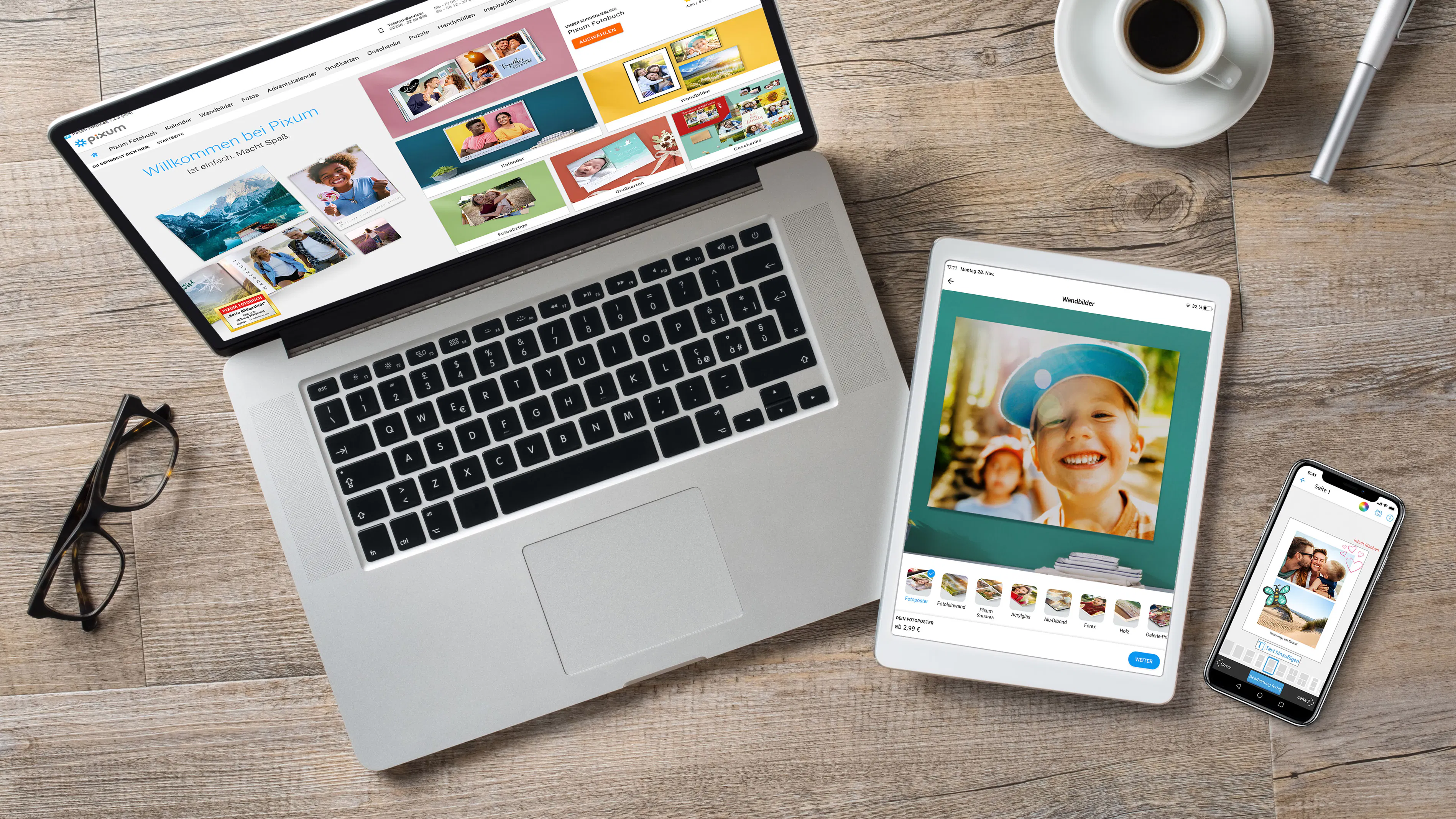 Pixum bestelwegen via de App, Software of online