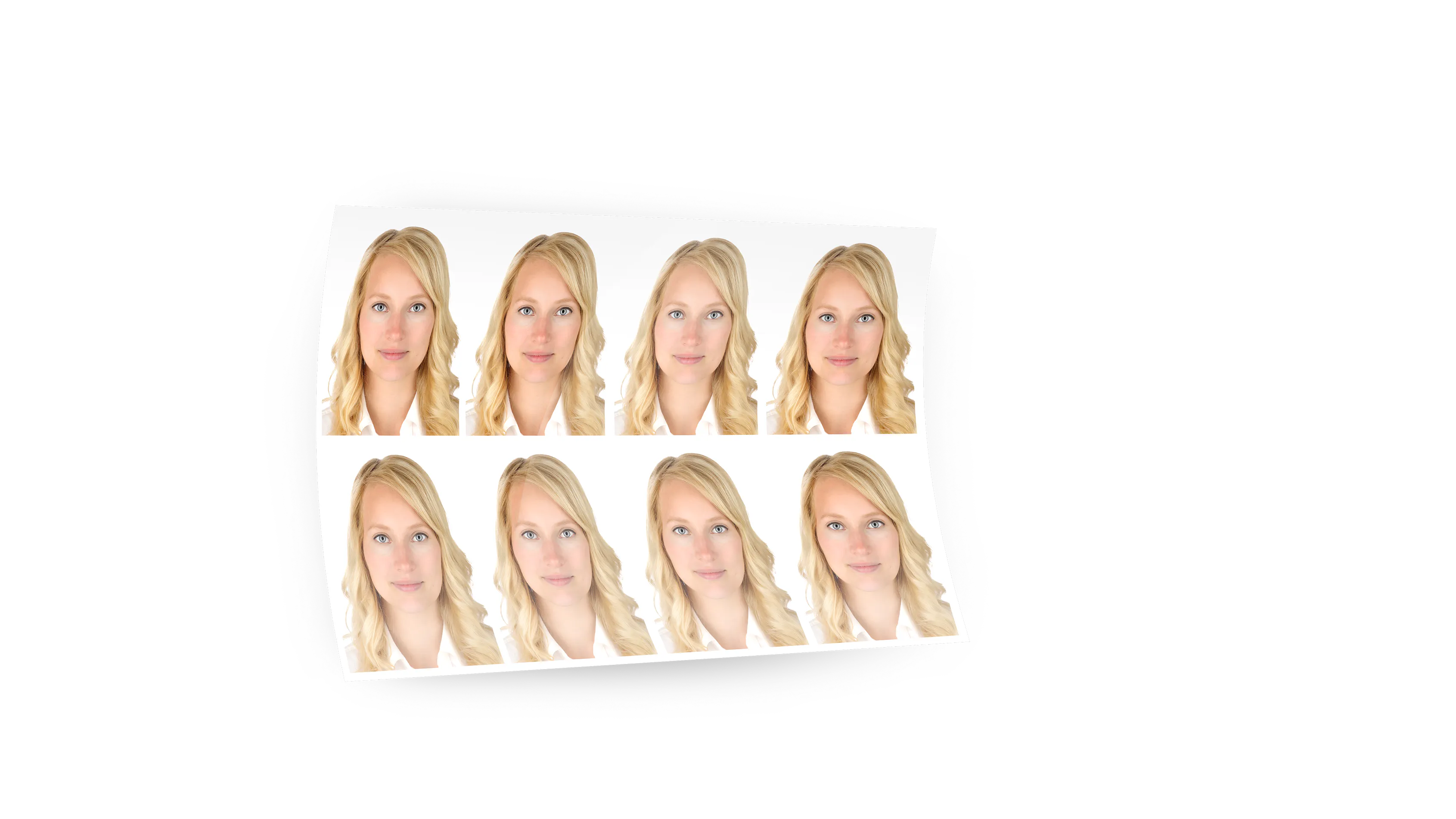 Biometrisches Passbild Frauenmotiv