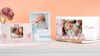Tres tarjetas personalizadas con fotos de bebés