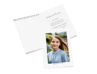 Danksagung zur Konfirmation mit Foto Danksagungskarte zur Konfirmation mit Foto des Konfirmationskindes