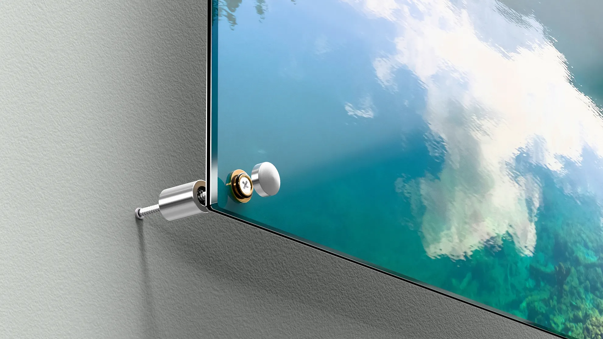 Tableau plexi-alu avec système de vis