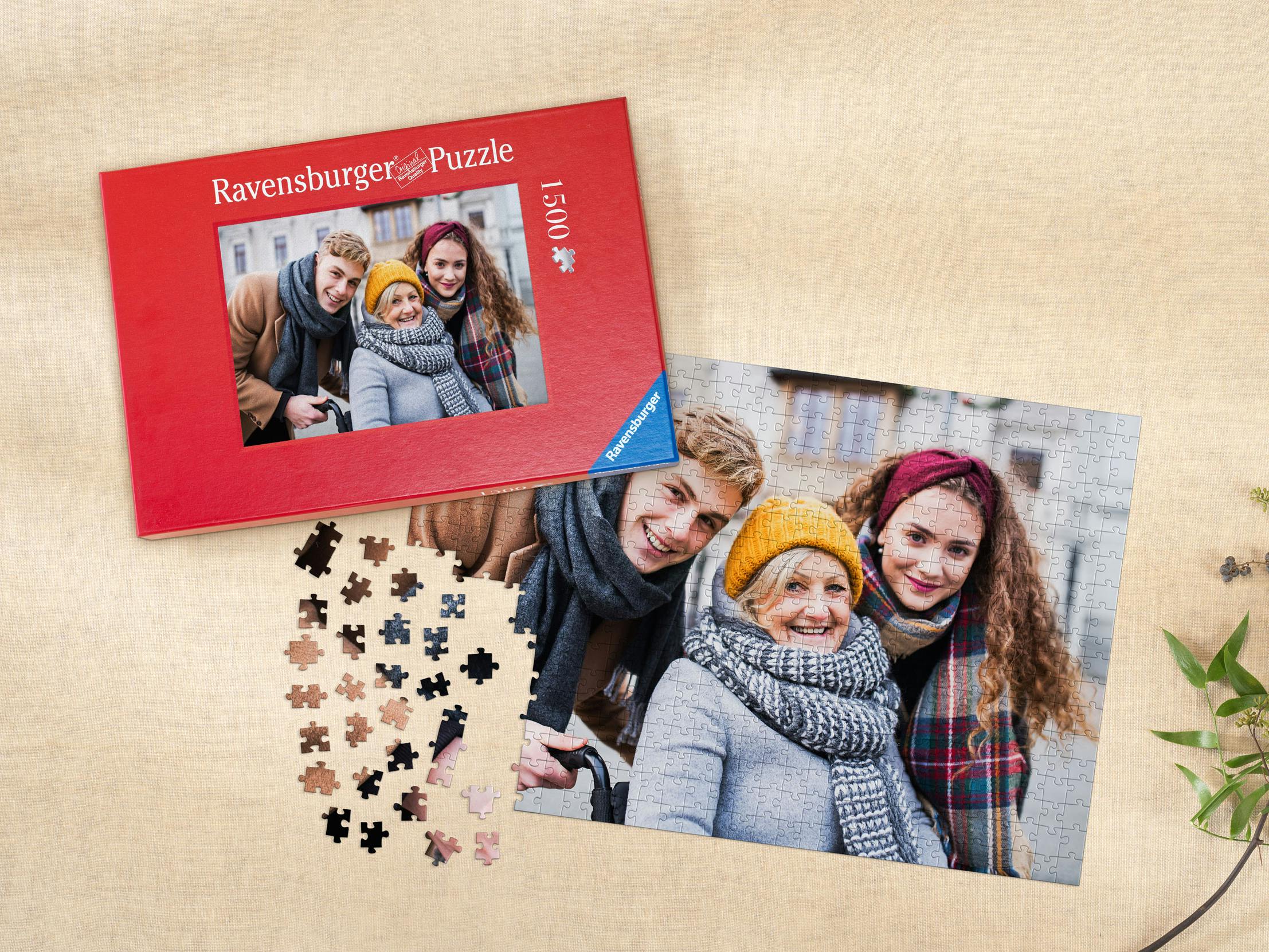 Ravensburger Fotopuzzle 1500 Teile mit Familienmotiv im Ambiente