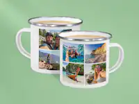 Taza personalizada con collage Taza con collage con una pareja motivo estival