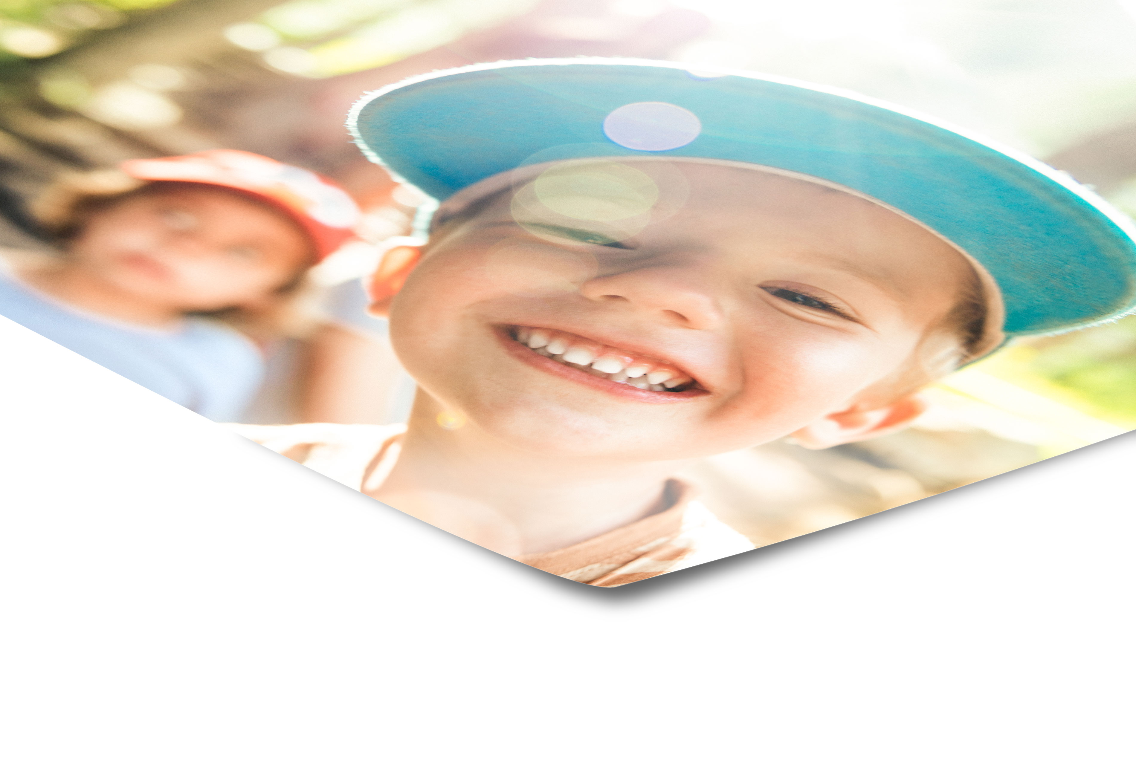 Photo Poster with a spring picture, a corner detail