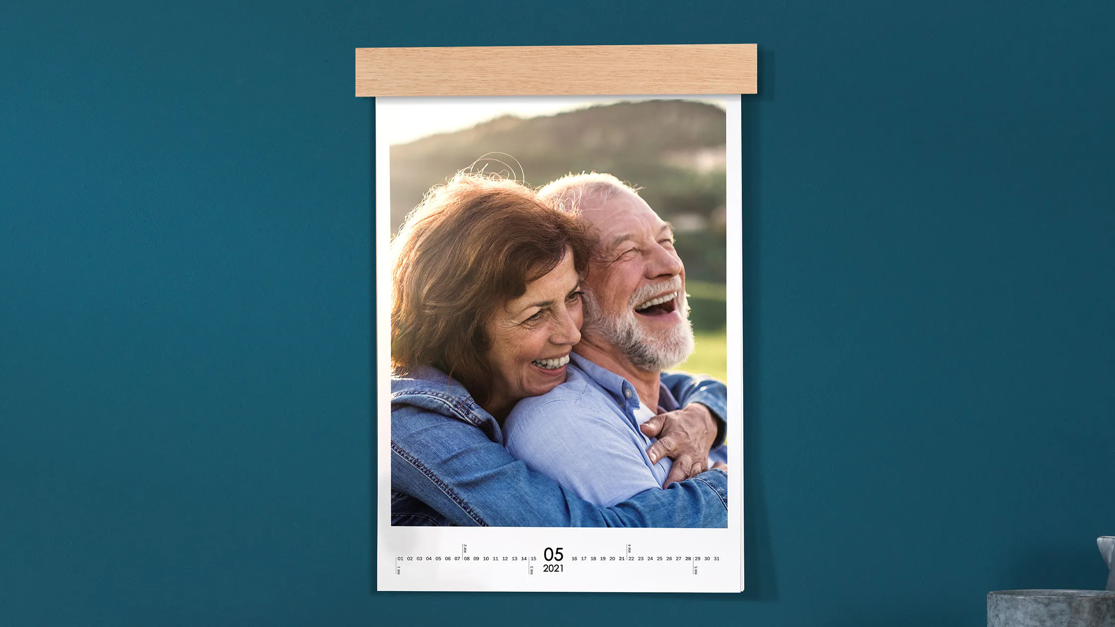 Calendrier photo A4 portrait avec cache-spirale