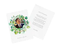 Danksagungskarte zur Konfirmation Danksagungskarte zur Konfirmation mit Foto und floralem Muster