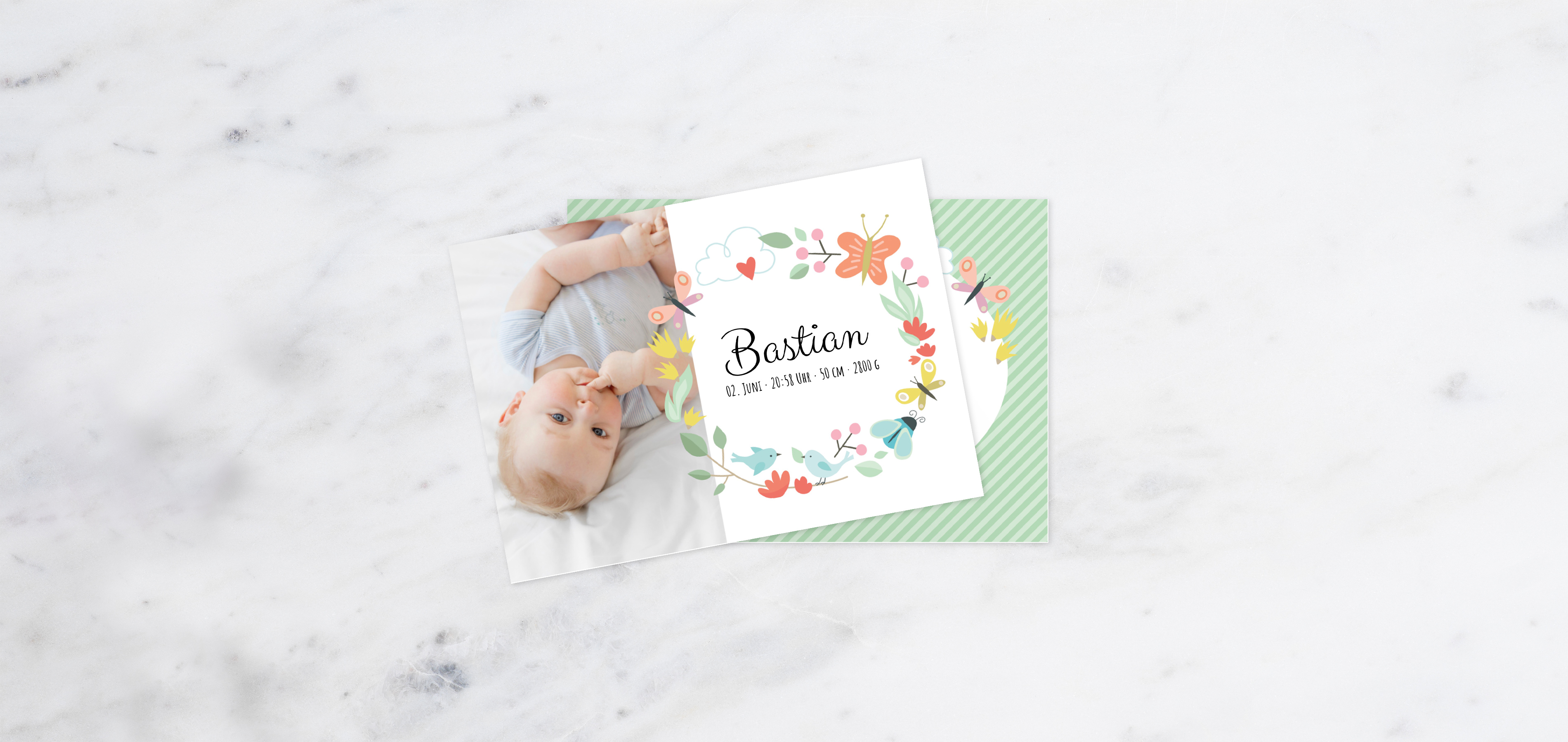 Karte mit Schmetterlingsdesign