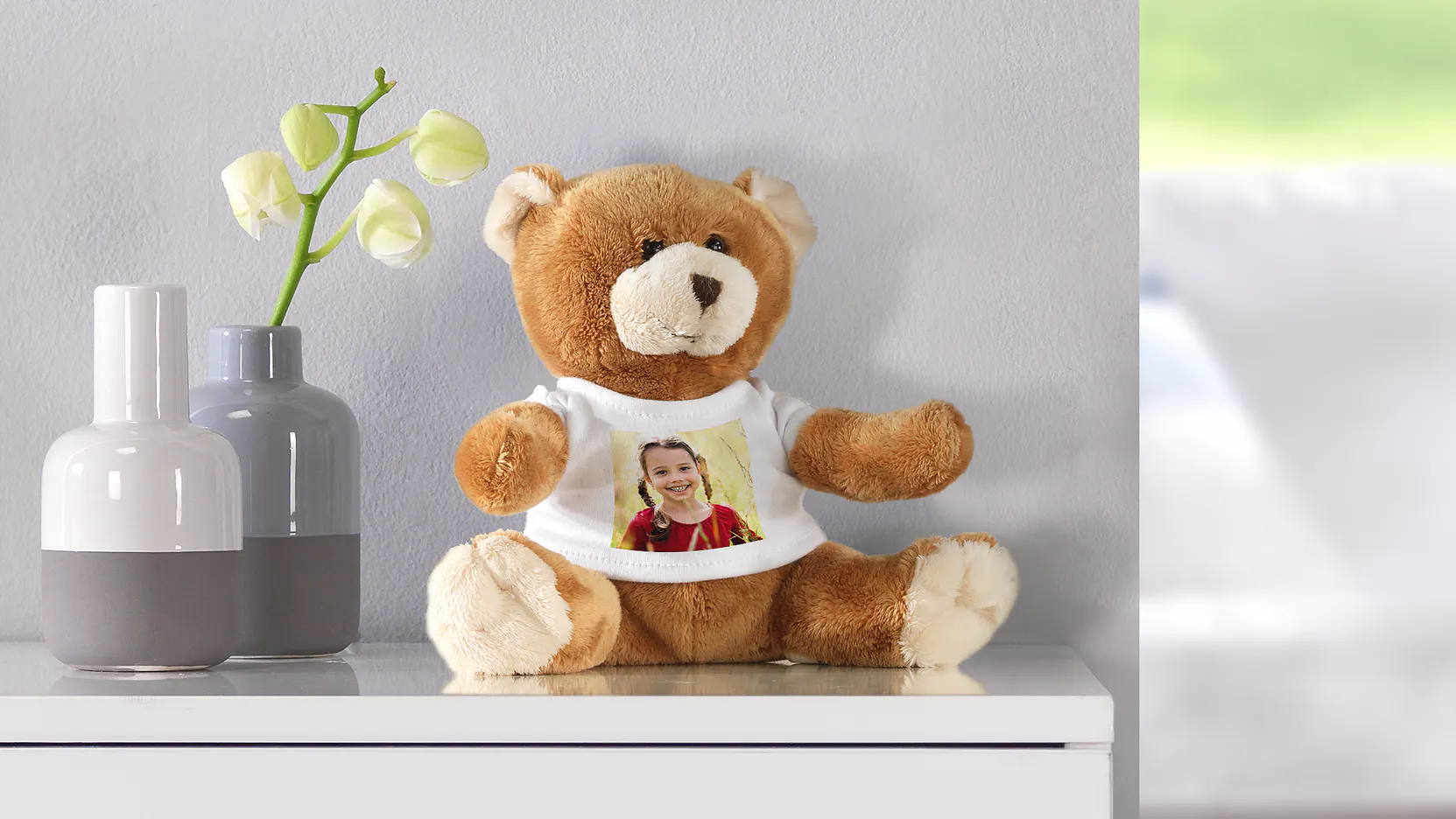 Teddybär mit Foto-T-Shirt