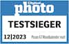 Testsieg im Magazin DigitalPHOTO aus der Ausgabe 12/2023 für die Pixum Wandkalender A3 in matt