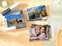 Framkallade bilder med bilder från semestern med fotobox