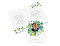 Danksagung zur Konfirmation mit Foto Danksagungskarte zur Konfirmation mit Ranken-Design