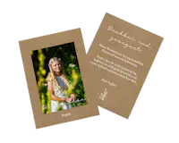 Fotokarte als Danksagung zur Konfirmation Fotokarte als Danksagung zur Konfirmation mit Bild des Konfirmationskindes.
