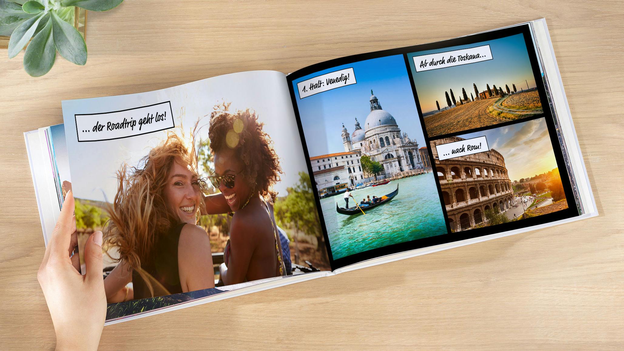 Gestalte dein Reisefotobuch als Comic