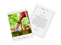 Fotokarten mit persönlicher Nachricht als Weihnachtskarten gestalten Fotokarte als Weihnachtskarte mit Familienfoto