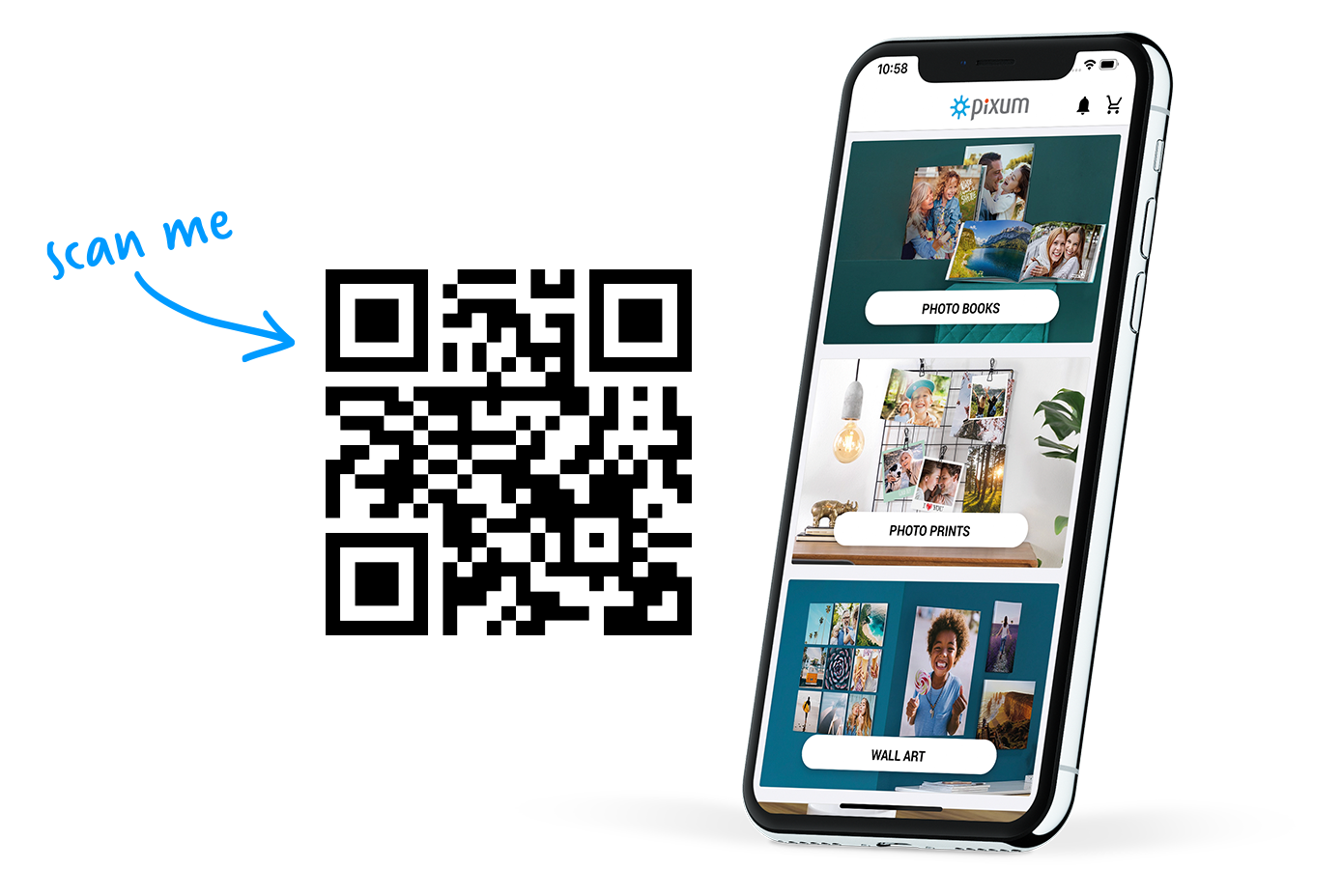 Scarica l'app Pixum su IOS/Android/Huawei