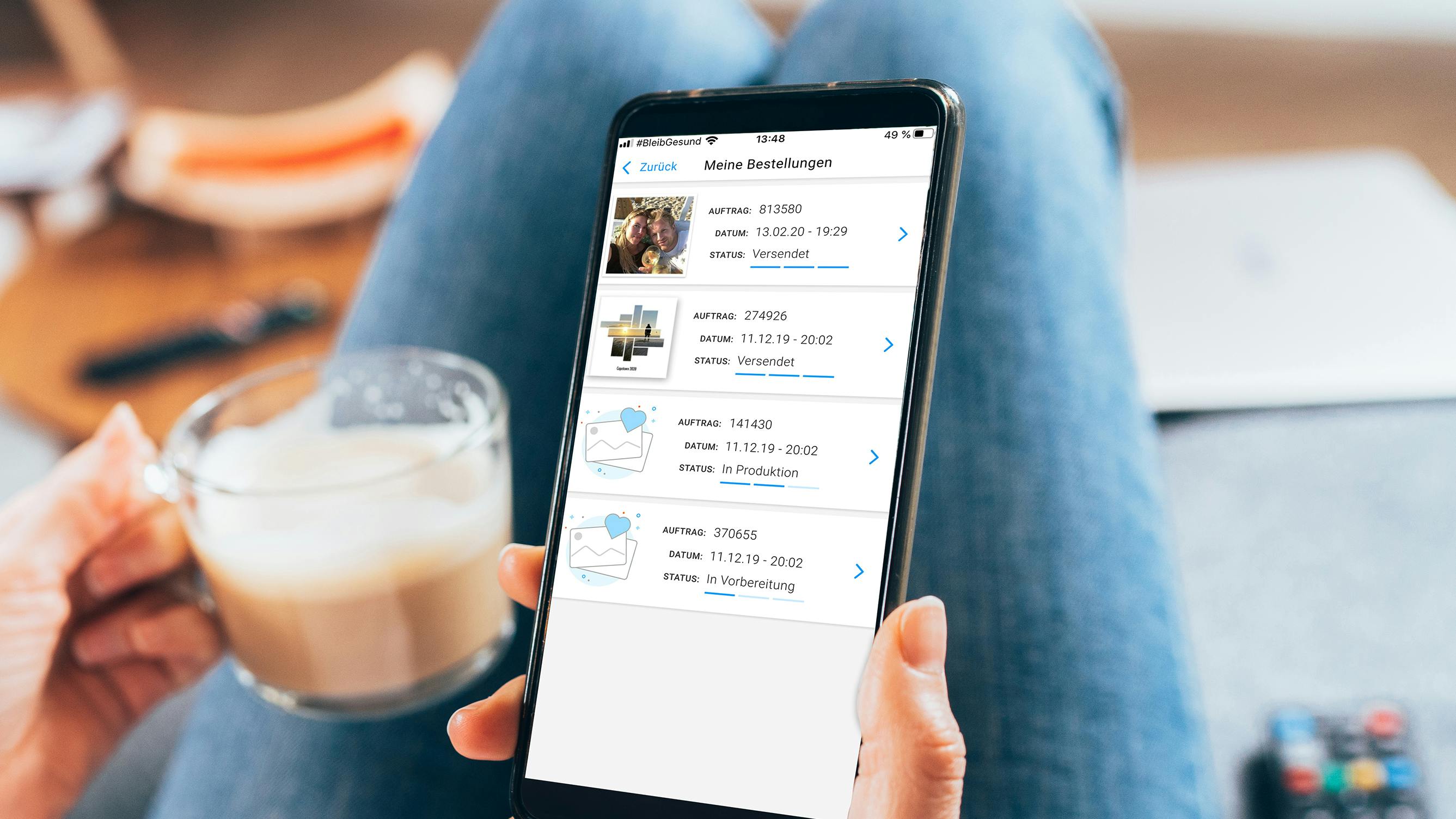 Bestellingen in de Pixum App