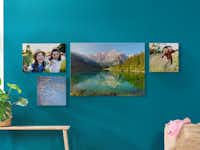 Foto auf Holz gestalten Foto auf Holz Formate-Mix im Ambiente