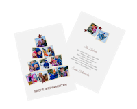 Fotokarten mit persönlicher Nachricht als Weihnachtskarten gestalten Fotokarte als Weihnachtskarte mit Familienfoto