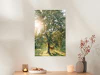 Pixum Fotoposter bestellen Ein Fotoposter mit einem Landschaftsmotiv hängt an einer Wand