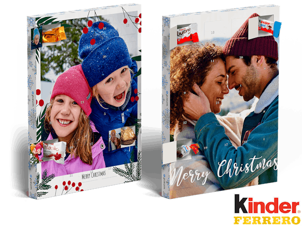 Zwei Foto-Adventskalender mit Familienfotos