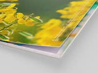 Photo calendar on extra matt photo paper Photo calendar on extra matt photo paper with a yellow flower pattern