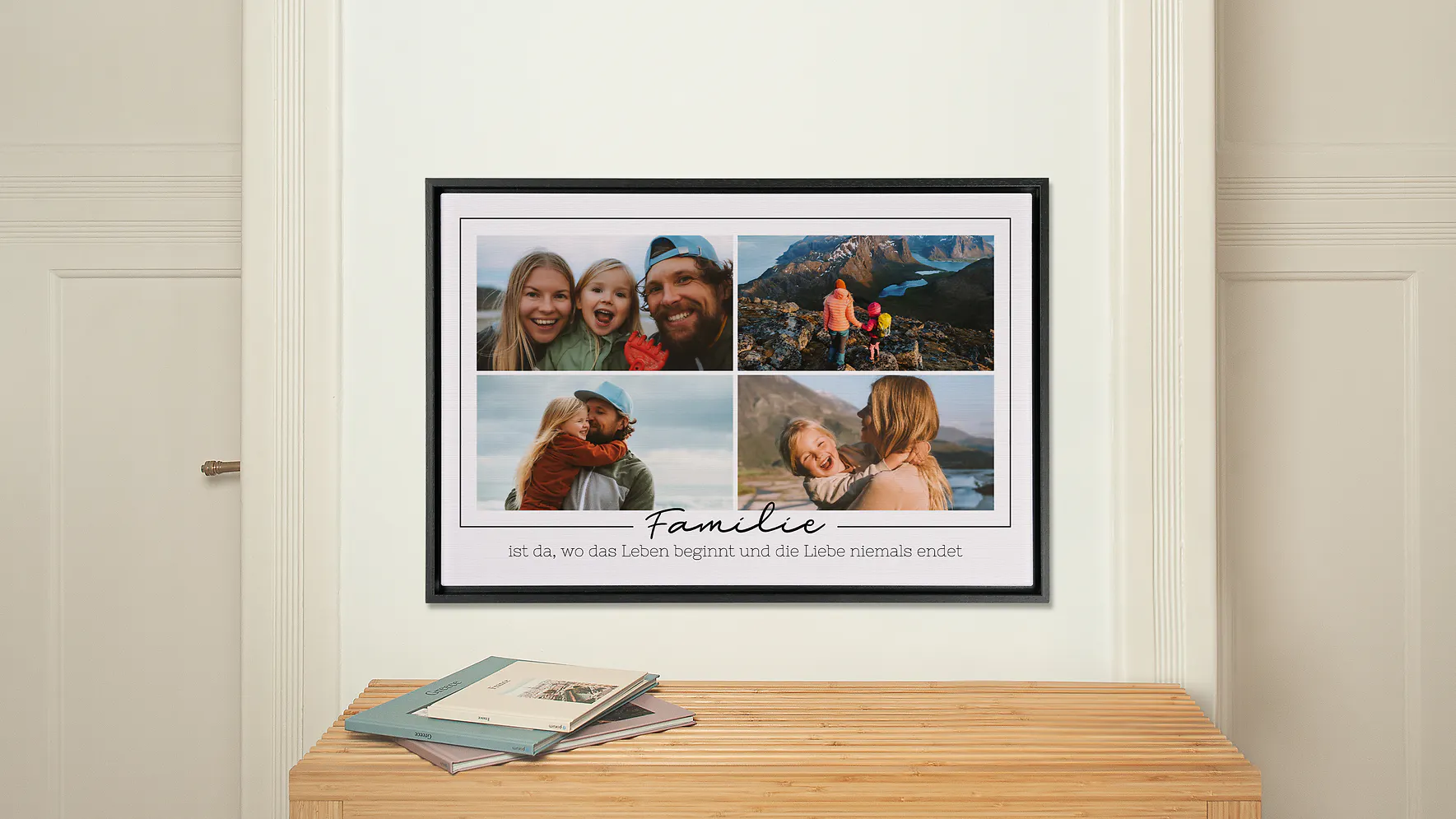 Fotoleinwand im Rahmen mit Collage