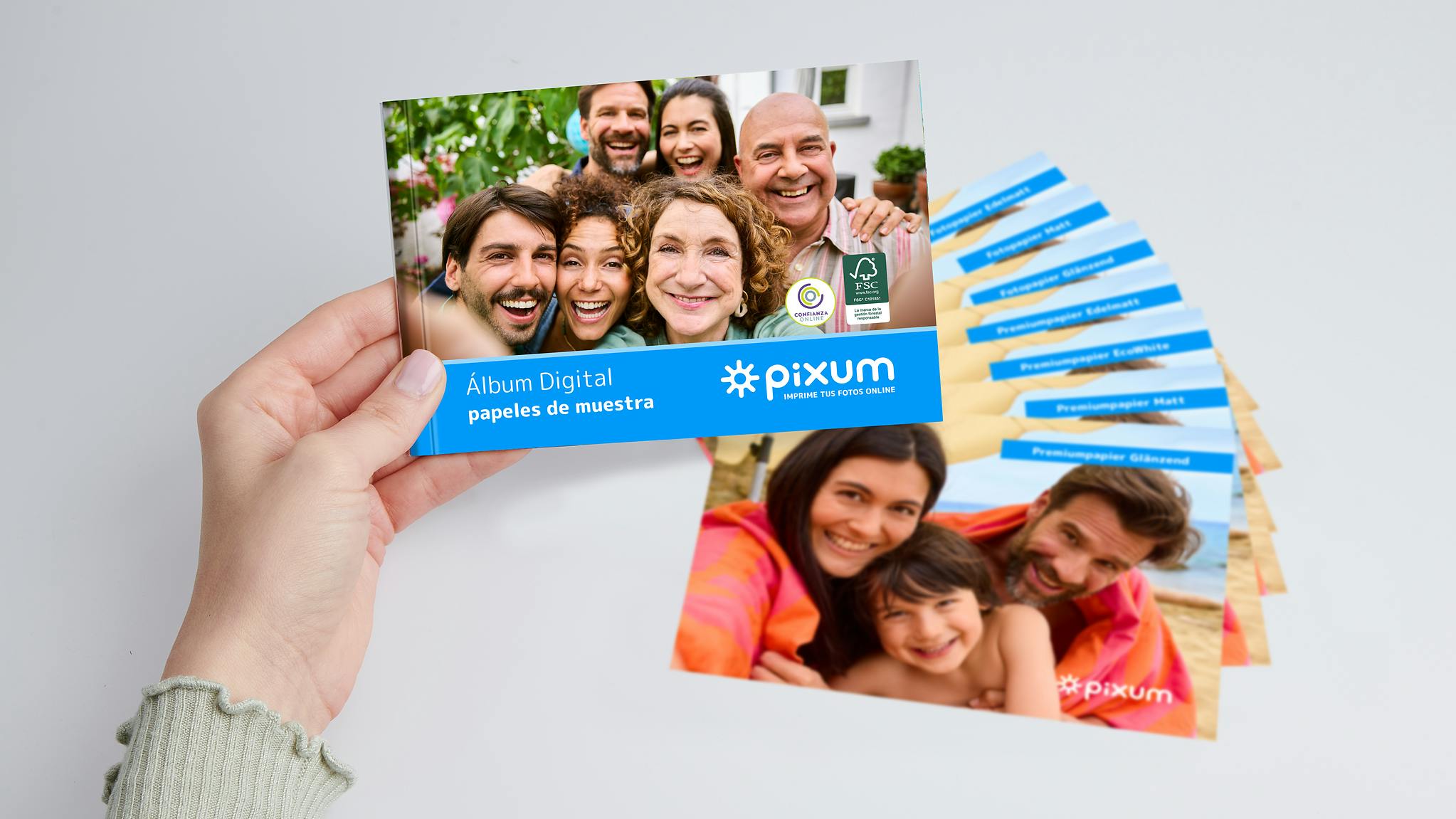 Muestrario de papeles del Álbum Digital Pixum Muestrario de papeles del Álbum Digital Pixum