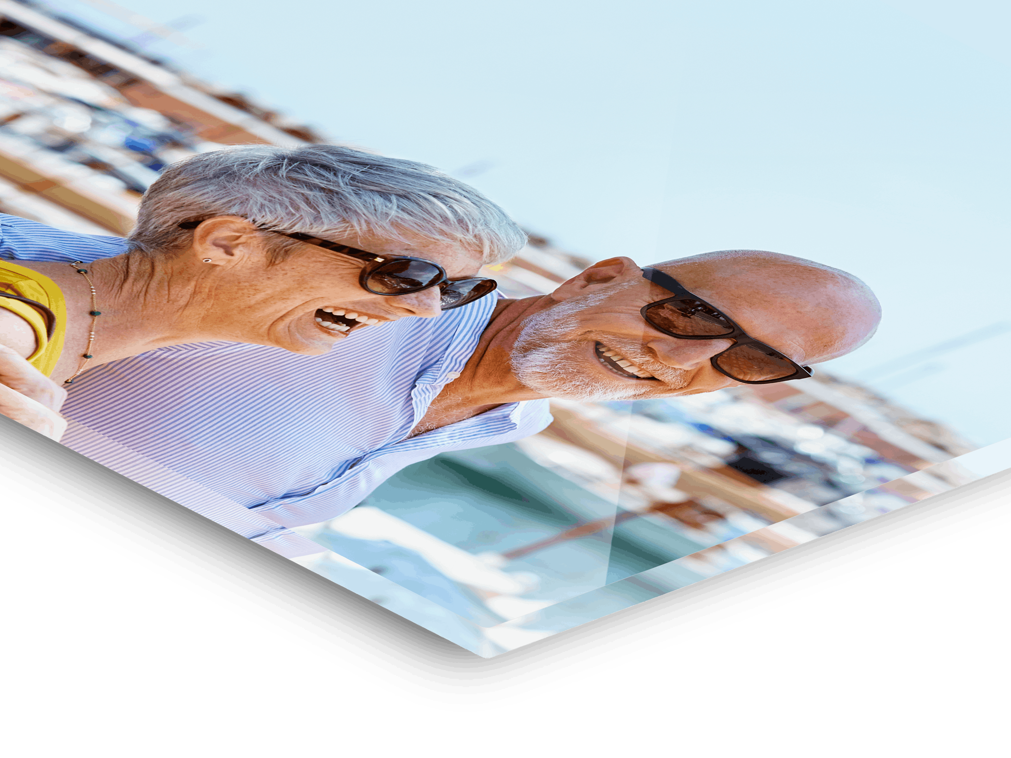 Foto hinter Acrylglas Freistellergrafik eines Fotos hinter Acrylglas mit einem Paarmotiv
