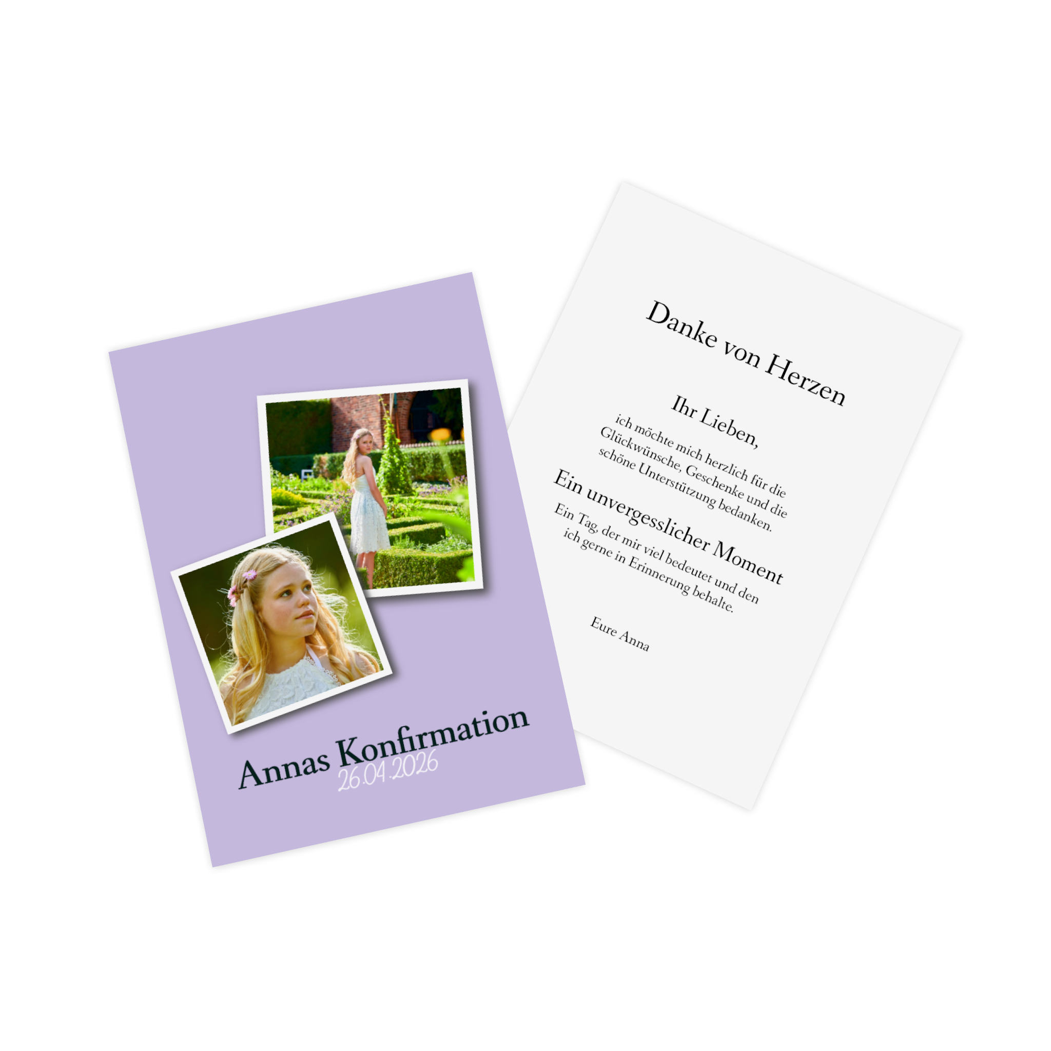 Danksagungskarte zur Konf