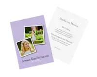 Fotokarte als Danksagung zur Konfirmation Danksagungskarte zur Konf