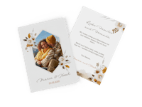 Bestelle Save The Date Karten mit persönlicher Botschaft Fotokarte mit Pärchenfoto als Save the Date