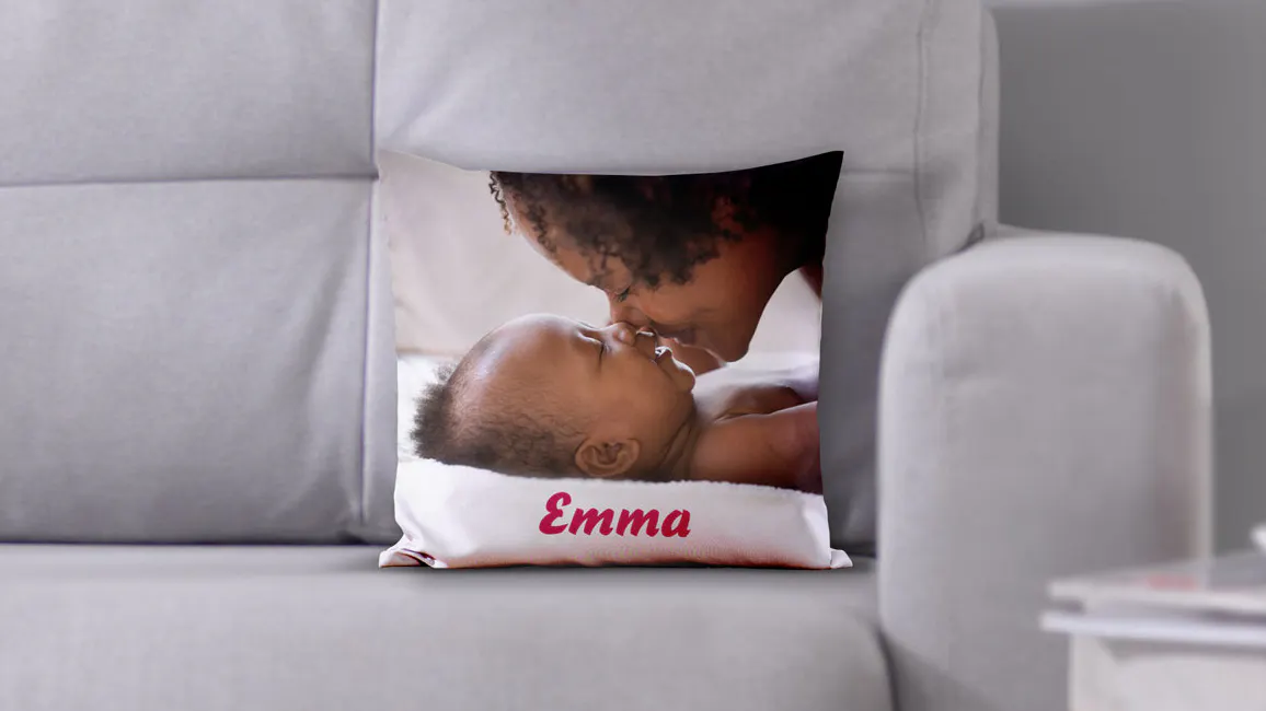Fotokissen 30×30 Name Ambiente